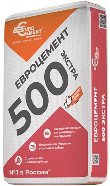 Цемент М-500 Д 0 /50кг/ Евроцемент