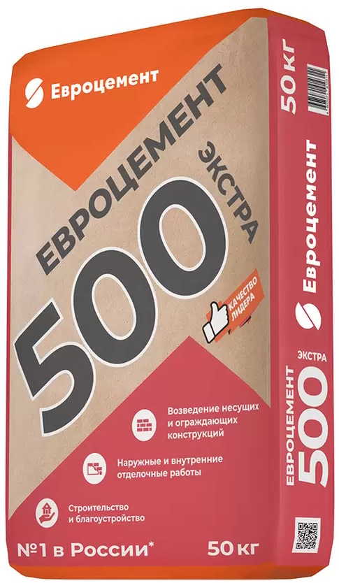 Цемент М-500 Д 20 /50кг/ Евроцемент